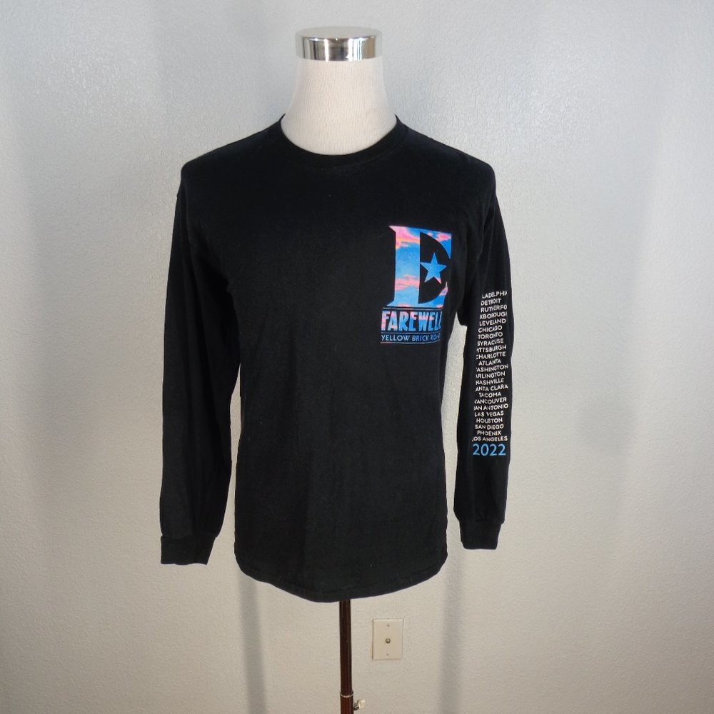 Elton John Farewell Tour Yellow Brick Road Tour Long Sleeve T-Shirt Size L